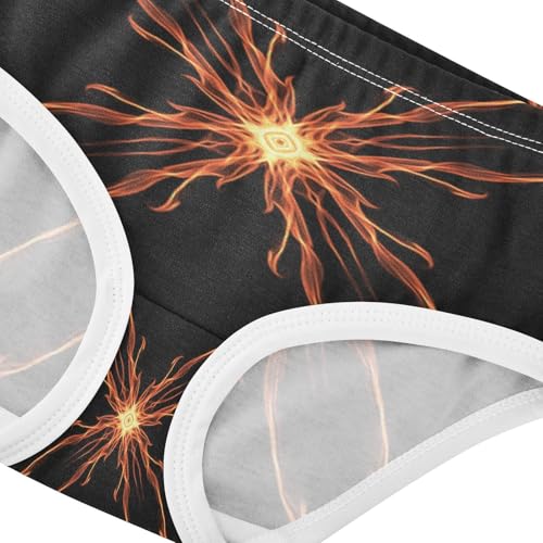 Girls' Underpants Kids Cotton Underwear Panties Briefs For Girl Age 2-8 Years Flame Pattern4