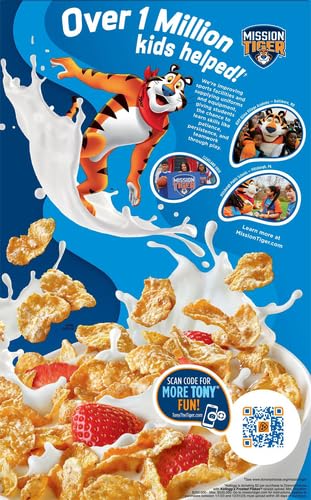 Image of Kellogg's Frosted Flakes Breakfast Cereal, Fat Free, Large Size, 17.3 oz (Pack of 3)