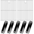 Grill Parts for Nexgrill 720-0830H 720-0830H 720-0830D 720-0783E 720-0783C for Nexgrill 5 Burner 720-0888, 720-0888N Heat Plates 17 Inches Cooking Grates for Nexgrill Replacement Parts 4 Burner