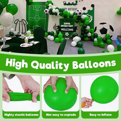 Image of Green Balloons Birthday Party Balloons - 100 Pack Balloon 12 inch for Christmas Green Themed Wedding Graduation Birthday Party Backdrop Decorations