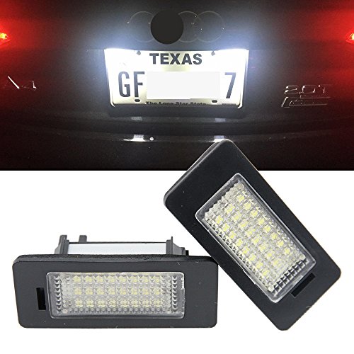LED License Plate luz blanco coche luz de la matricula para Q5 08 ~, A4 4d/5d (B8) 08, S5 08, A5 08 ~, TT 07 ~,