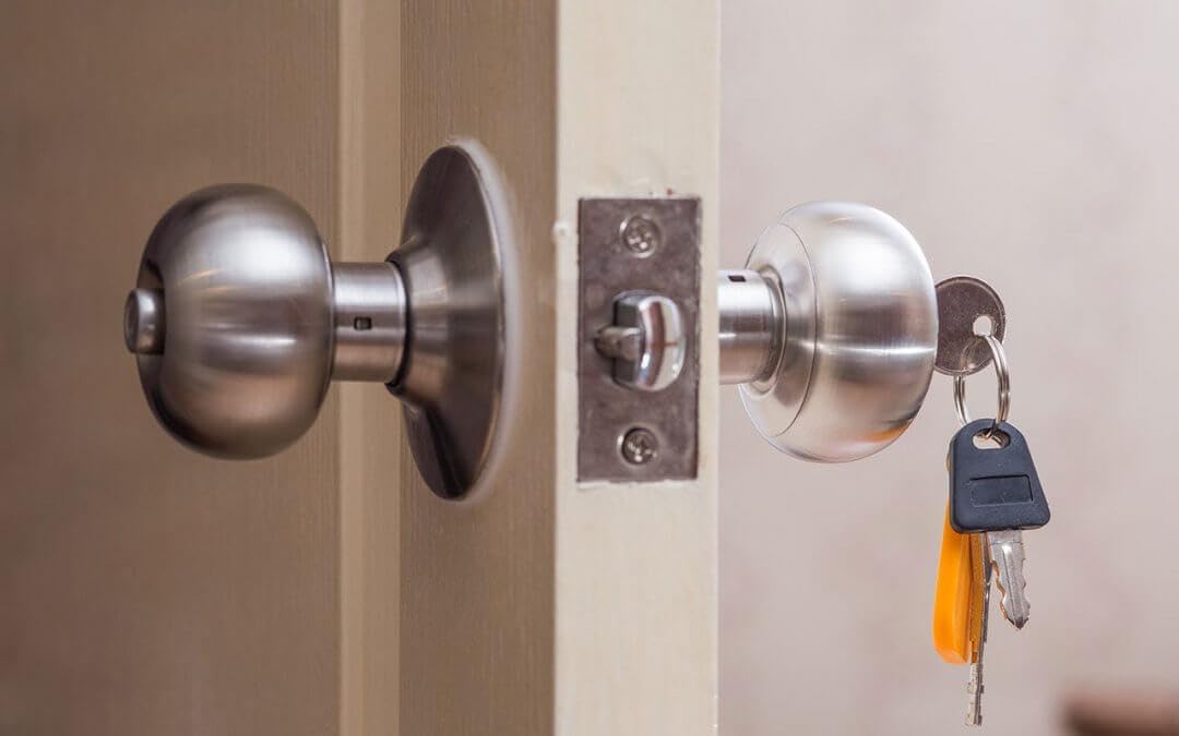 Stainless Steel Cylindrical Lock Lockset Tubular Round Knob with 3 Key for Bedroom Living Room Bathroom (Door Thickness 30-50mm) (Matt Finish) (Backset 70mm) — Amazon image 3