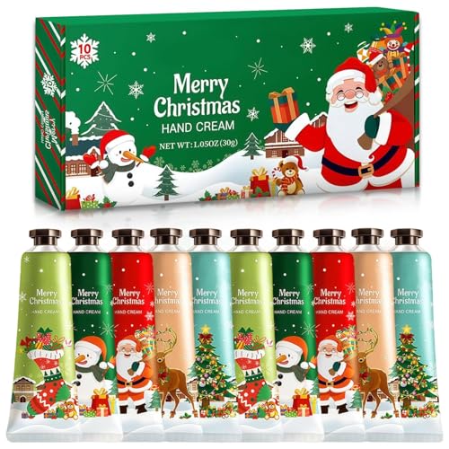 Crema de manos de Navidad, recuerdo de Navidad, crema hidratante para manos y pies, crema hidratante extra hidratante para mujeres, madre, novia, esposa (10 unidades)