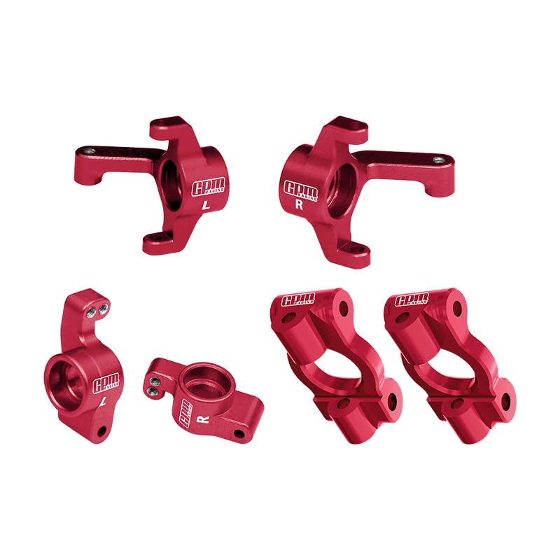 GPM 7075 Alloy Front Caster Blocks & Front Spindles & Rear Hubs for LOSI 1/24 Micro-B 2Wd Buggy Rtr-Los00007