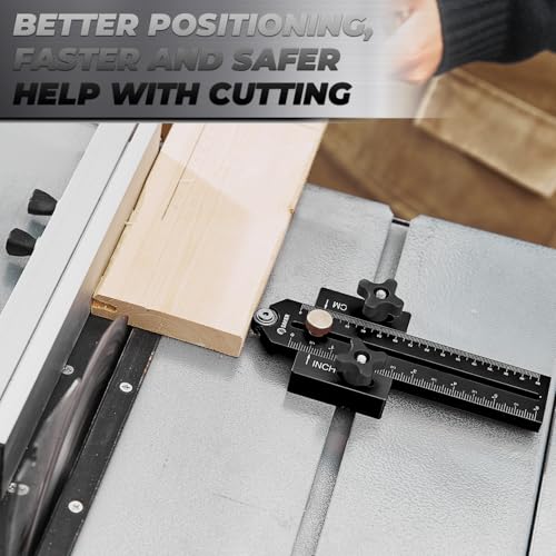 Saker Thin Rip Jig Table Saw Jig Guide, Making Repetitive Narrow Strip Cuts, Fit for 3/4" x 3/8" Slots, for Table Saw Band Saw Router Table Black