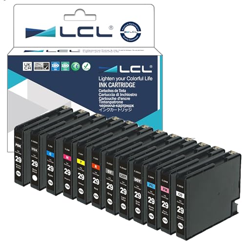Cartouche d'encre compatible Canon PGI-29 LCL multipack de 12 pour PIXMA Pro-1