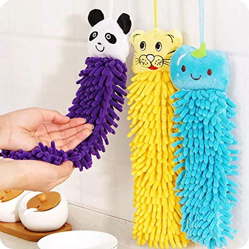 SJT® Creative Cartoon Animal Head Wipe Towel Chenille Hanging Coral Dry Factory