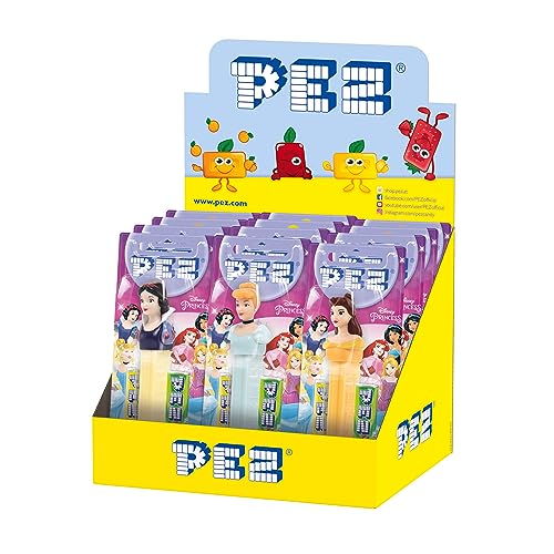 PEZ Disney Princess Character Sweet Dispensers, Strawberry & Lemon Flavoured, Multipack of 12 (2 x Refill Pack Per Dispenser) - Image 3