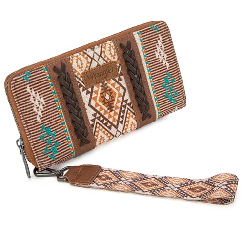Image of X Wrangler Wristlet Western Wallet Boho Aztec Credit Card Holder for Women