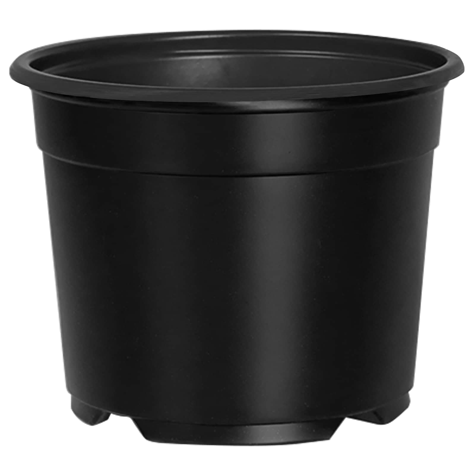 Lot de 200 Pots de Fleurs en Plastique Noir Ø 10 cm, Godets de Culture avec Trous de Drainage pour Semis, Bouturage et Plantes d'Intérieur ou Extérieur, Design Cylindrique Léger