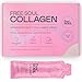 Marine Liquid Collagen 8000mg with Hyaluronic Acid, Keratin, & Vitamin C | 14 x 8000mg Hydrolysed Collagen Peptides Sachets | High Absorption Collagen Liquid Supplement by Free Soul