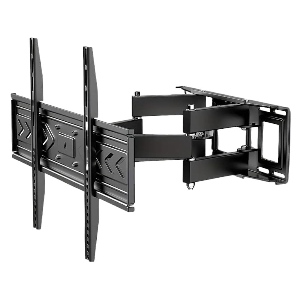 Soporte TV Pared Movimiento Completo 33"-70" Pulgadas televisor hasta 45 kg, Montaje Doble Brazo con Inclinación, Giro y Extensión sin Herramientas, Universal. MAX VESA 400x400mm