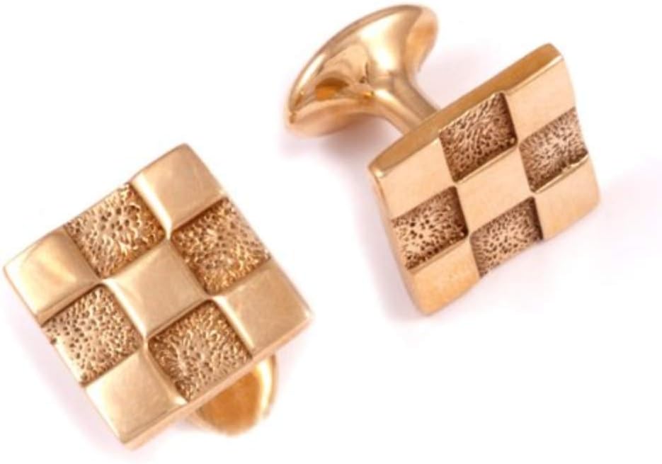 Bronze Chequered Cufflinks