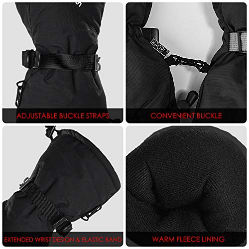 Luvas esportivas, Andoer Luvas antiderrapantes para esqui de inverno, mulheres, homens, resistentes