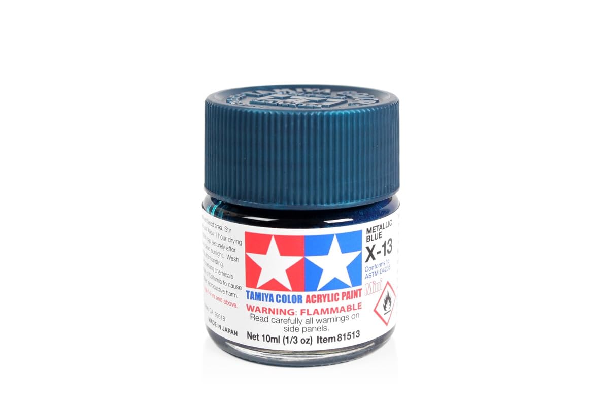 Tamiya Acrylic Mini X-13 Metallic Blue 10ml Paint Bottle