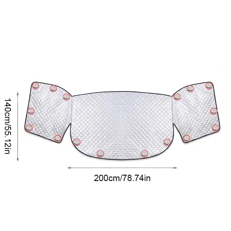 Frontscheibenabdeckung passend für VITO III W447 2014-2024,Wohnmobil Thermomatte isolierende Scheibenabdeckung aus Aluminium-Verbundmaterial 17 Magnete wetterfeste