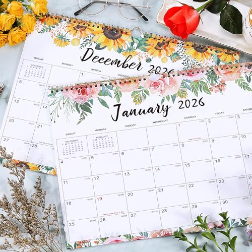 2026 calendar - jan 2026 - dec 2026 1463939 x 1143939 wall calendar 2026 twin-wire binding 12 months calendar premium paper