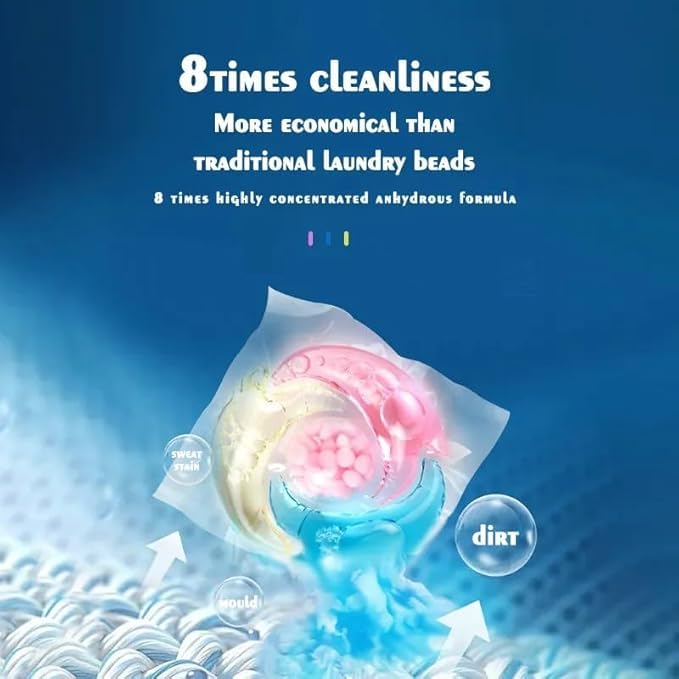 Image of 4-in-1 PODs Detergent, Pack of100 PODs | Specially designed for use in Washing Machines only | Removes Stains | Freshens clothes | Softens Fabric | Brightens Colours (100)