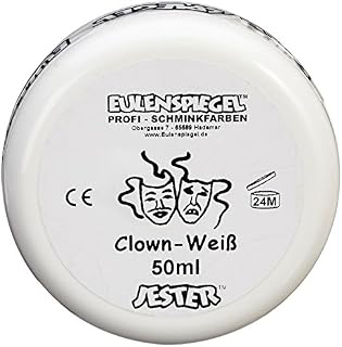 Eulenspiegel Profesjonalne Farby Do Makijażu Makeup Clown, Biały, 50 ml