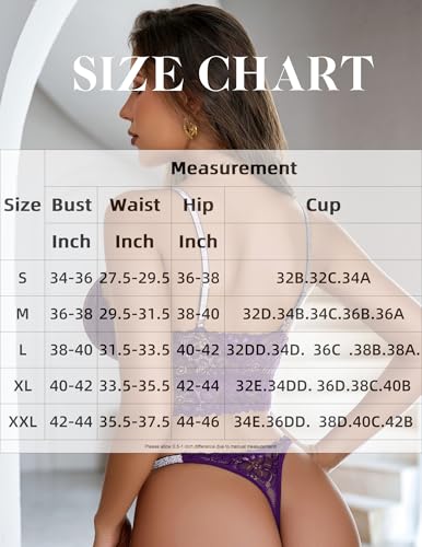 Image of Avidlove Lingerie Set for Women Lace Bra and Panty Set Two Piece Sheer Bralette