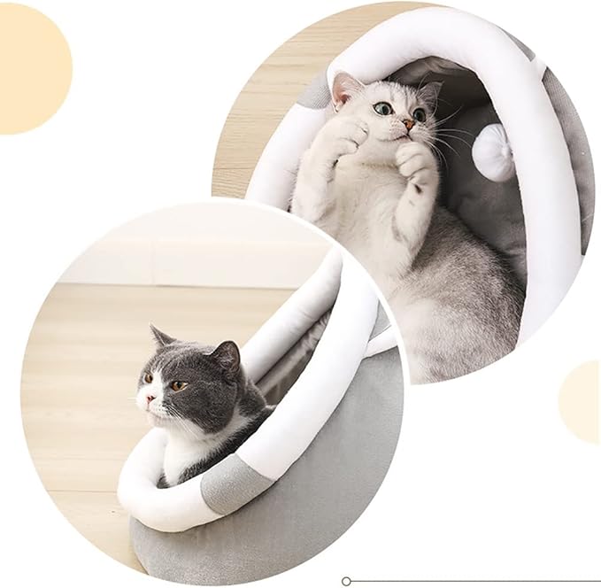 Cama para Gatos y Perros Pequeños con Base Antideslizante y Juguete miniatura 5
