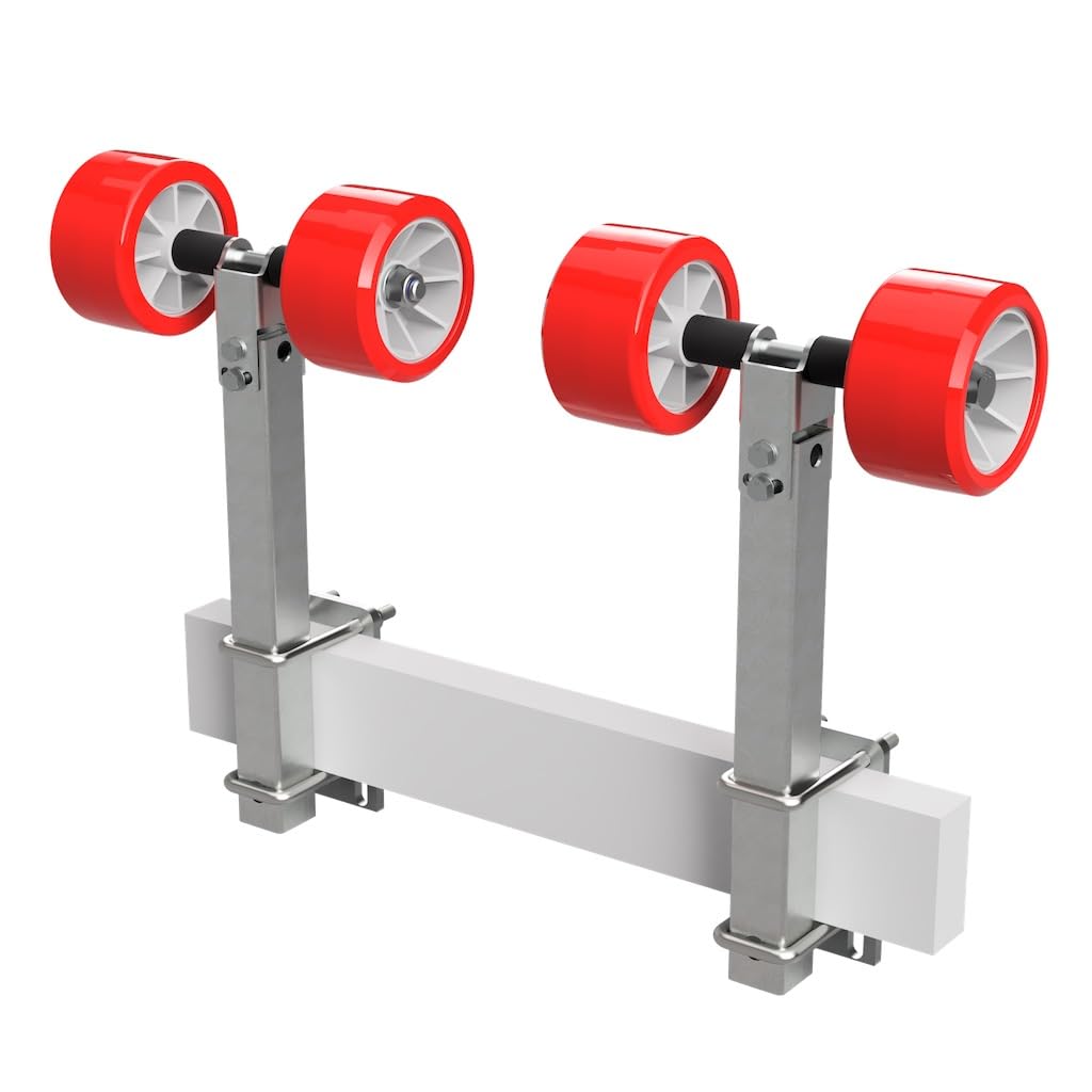 SUPROD 2 Fois Rouleaux pendulaires Aide à la Mise à l'eau remorque pour Bateau TPU RKSRLX-2X2-TPU, Ø 120 mm