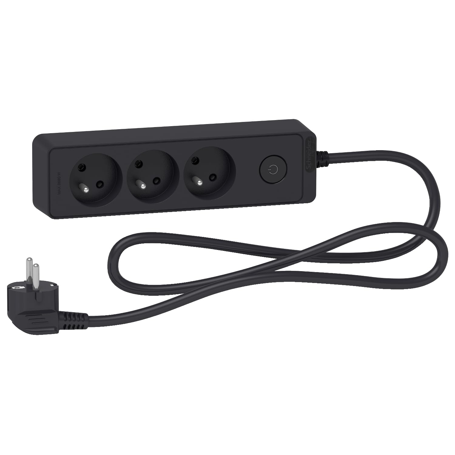 Schneider - Bloc multiprises 3 Prises 2P+T 1,5m - Anthracite