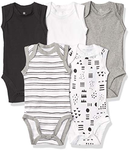 Image of HonestBaby baby-boys Sleeveless Bodysuits One-piece 100% Organic Cotton for Baby Boys, Girls, Unisex
