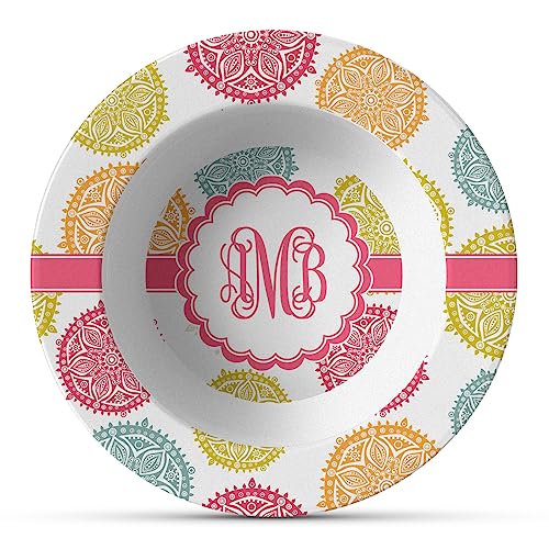 Personalized Doily Pattern Plastic Bowl - Microwave Safe - Composite Polymer