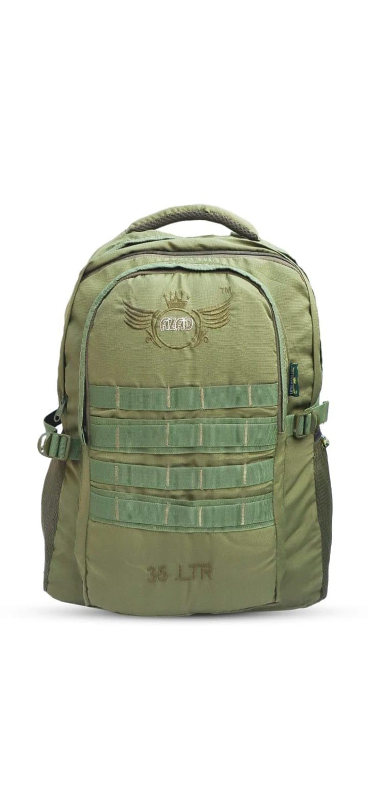 Military Tactical Backpack 35L for Men & Women | Waterproof Travel Hiking Camping Rucksack with Multiple Compartments | Olive Green-image-27