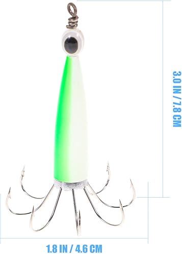 Miniatura 5 de VANZACK Señuelos de pesca luminosos profesionales que brillan en la oscuridad, anzuelos de calamar