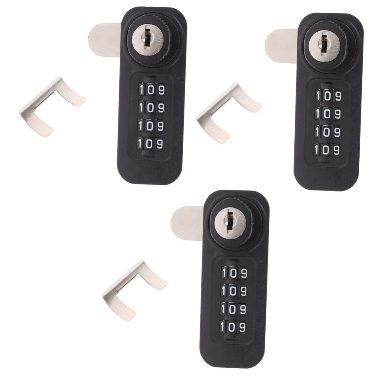 Gadpiparty 3piezas Cerradura Combinada Mecánica De Dígitos Para Gabinetes y Taquillas Instalación y Resistente Diseño Vertical Para Seguridad De Almacenamiento