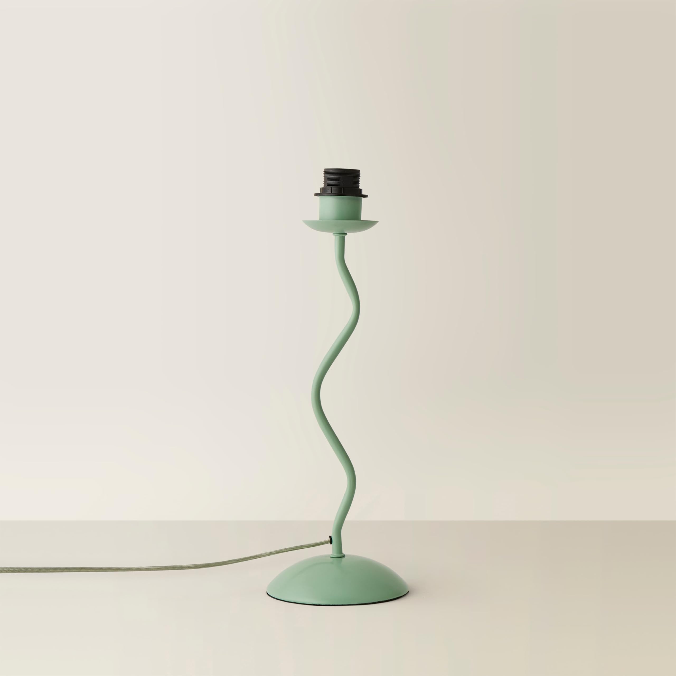 Valuelights Green Wiggle Moss Metal Table Lamp Base