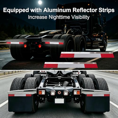 Image of TIROL Stainless Steel Mudflap Hangers for Semi Trucks 2.5 inch Bolt Spacing 30 inch