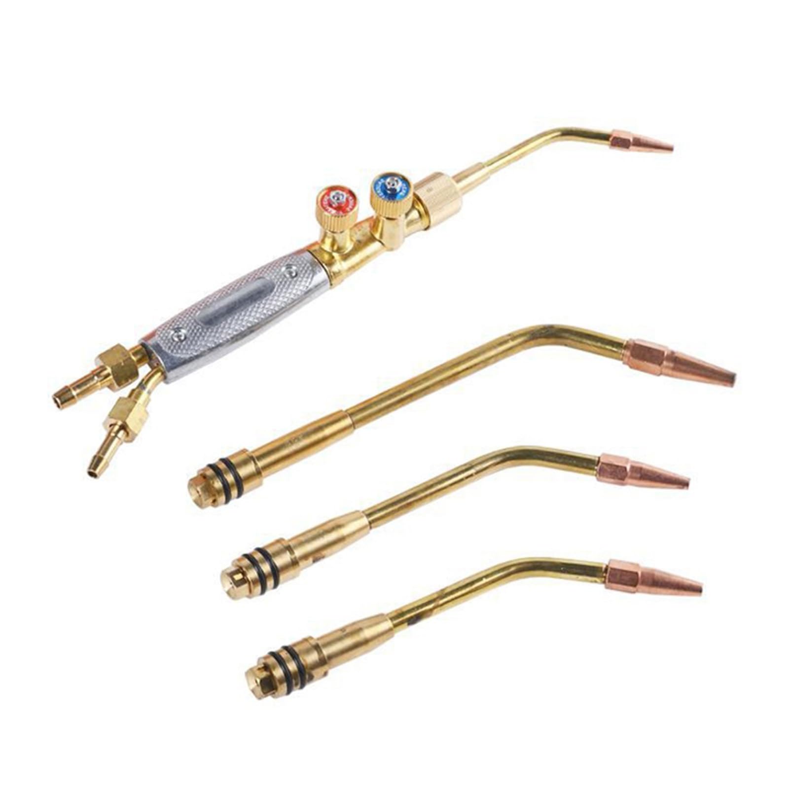 Laikoutd 4 Piece Oxy Brazing Torch With 90 Degree Head For Tight Spaces Multipurpose Tasks Oxy Acetylene Cutting Torch Accessories