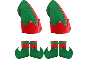 Enchanting Elf Shoes and Hat Set: Festive Holiday Joy