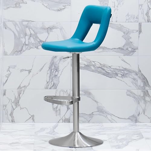 Miniatura 4 de Zuri Muebles Teal Jazz Taburete giratorio sin brazos de altura ajustable verde azulado,Negro -,Azul oscuro,Verde