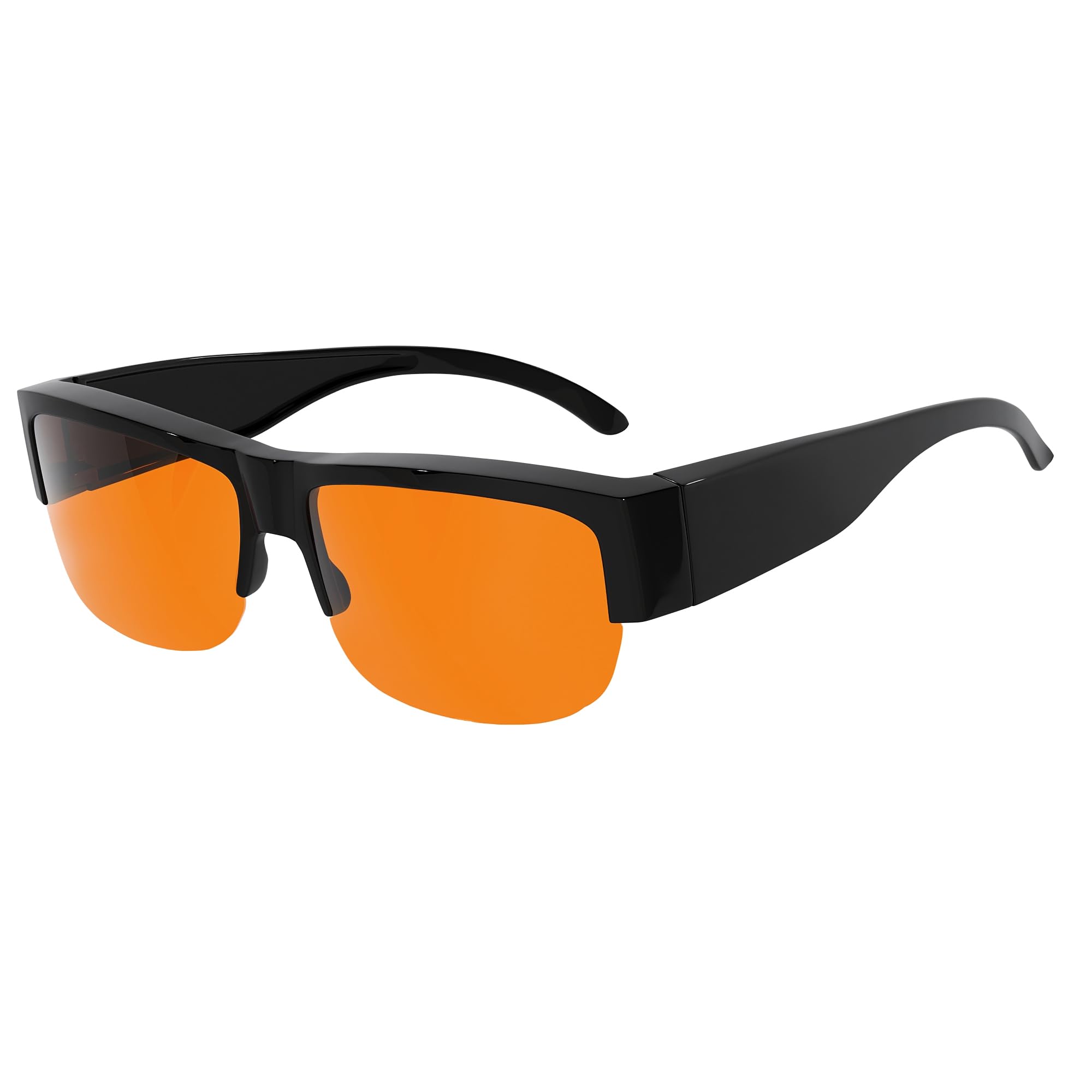 Eyekepper Anti Luz Azul Gafas de Lectura Gafas de ordenador Gafas de seguridad con lente naranja Gafas de protección Media Montura - Negro