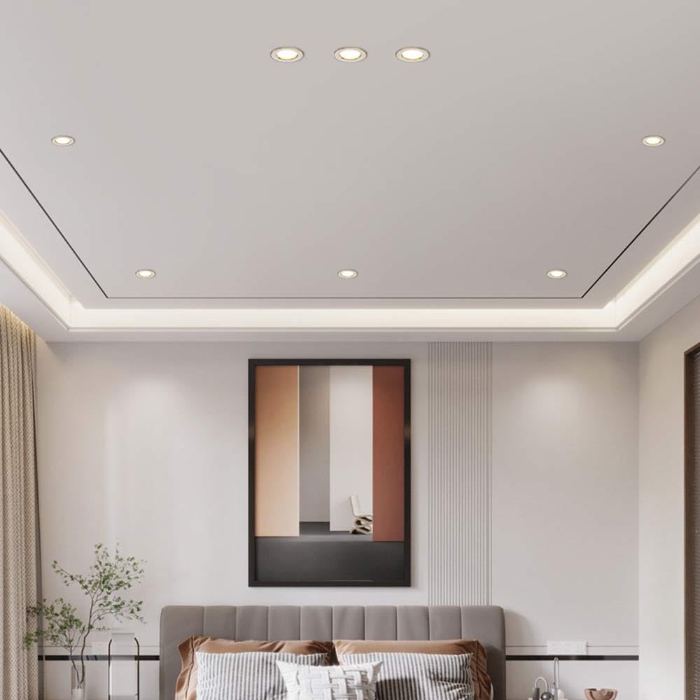 Confezione da 15 Faretti LED da Incasso da 2,7 Pollici Luci A Incasso LED in Alluminio Bianco con Deflettore Kit di Retrofit per Faretti LED da Incasso