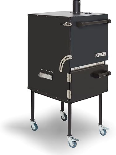 Keveri Grills H1 - Parrilla multiusos de acero inoxidable para horno y ahumador en trufa negra