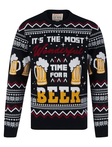 Tokyo Laundry Herren-Pullover mit 'Merry Christmas'...