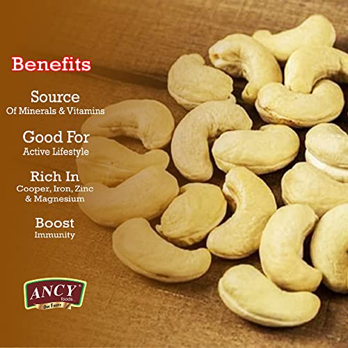 Image of Ancy Kaju (Cashew) 250 Grams for All Ages | High in Protein and Boosts Energy and Build Immunity | Healthy Nutritious Cashew Nut | Delicious Vegan & Crunchy Kaju Nut for Cooking and Raw Eating