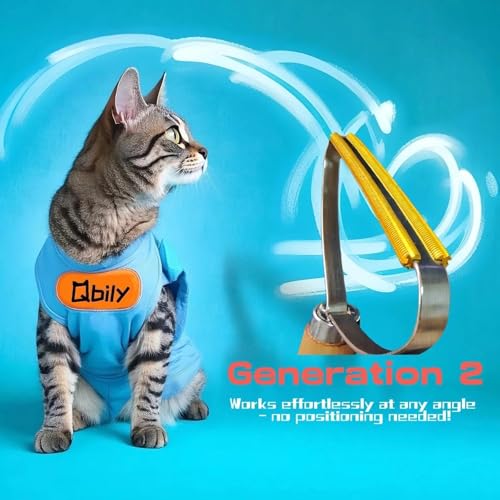 Qbily Pet Hair Remover 2nd Gen (3 Pack) - Reusable Lint Removal Tool for Couch, Carpets, Cat Trees, Car Mats, Furniture, Clothes, Pet Houses, Dog & Cat Hair Scraper Tool with Storage Bag