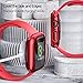 pzoz Compatible for Apple Watch Series SE2 /6/5 /4 /SE 44mm Case with Screen Protector Accessories Slim Guard Thin Bumper Full Coverage Matte Hard Cover Defense Edge for iWatch Women Men GPS (Red)