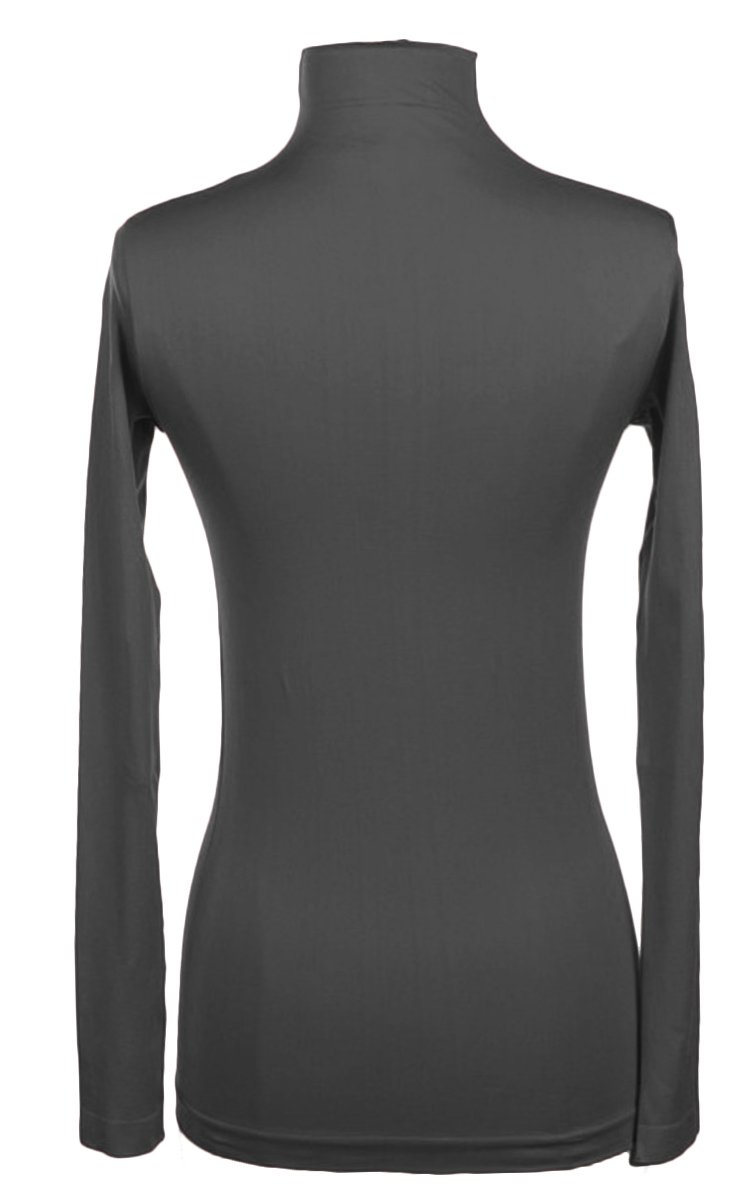 KMystic Plain Long Sleeve Mock Neck Seamless Top