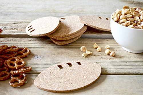Set of 8 Handmade Cork Football Coasters