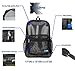 K-Cliffs Heavy Duty Mesh Backpack Quality Classic Student Net Bookbag Durable See Through Simple Netting Daypack Basic School Bag Black
