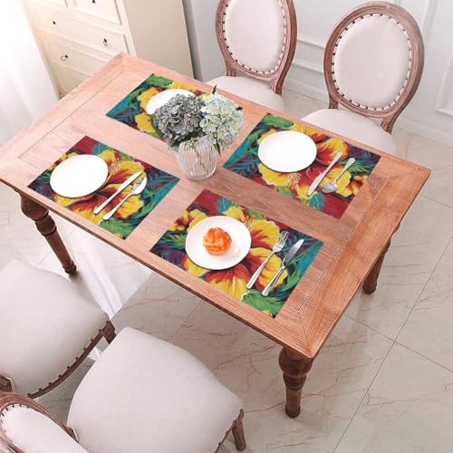 Sets de table en PVC lavables antidérapants pour fête maison - 4