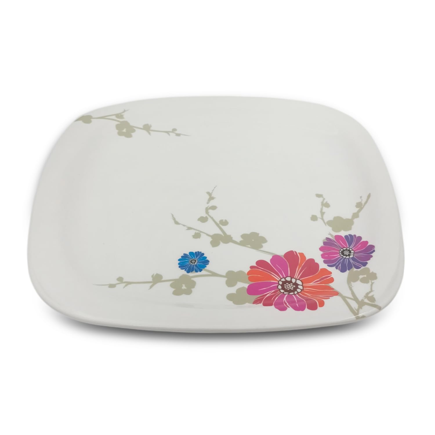 Superware | Pure Melamine | Buffet Plate Set - Barberto Daisy 12.5” (6 nos.) | Stain Free, Glazed Finish 4