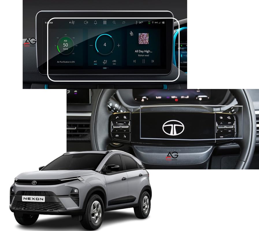 Screen Protector Compatible With NEXON 2023 FACELIFT (Transparent) (ADVENTURE, PURE O, PLUS +A, ADVENTURE, 10.25 INCH)